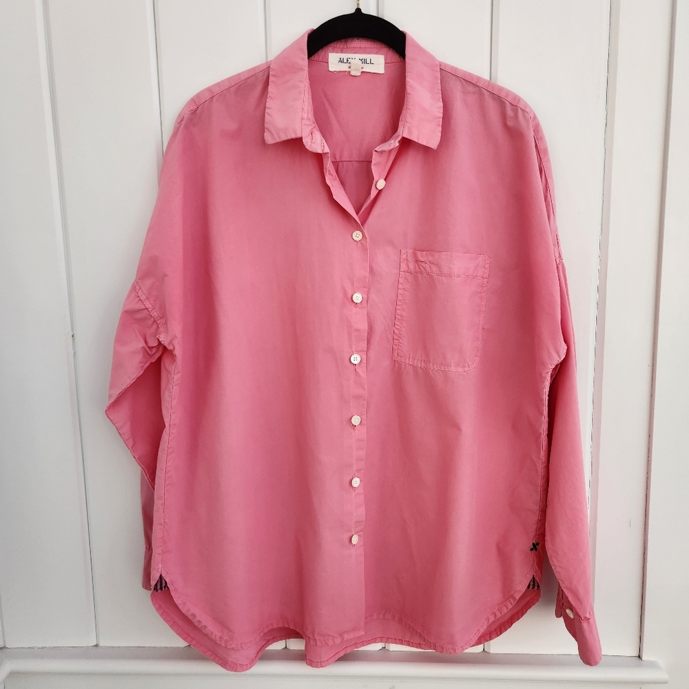 Alex Mill Jo Shirt Pink Poplin M